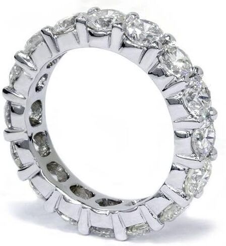 P3 POMPEII3 5ct Prong Diamond Eternity Ring 14K White Gold Wedding Band in Saudi Arabia
