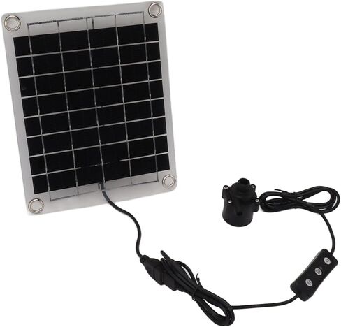 مجموعة الطاقة الشمسية، DC12V 800L / HSolar غاطسة مع لوحة شمسية 20 وات للنافورة الشمسية وبركة السمك وحوض السمك، حجم مياه قابل للتعديل، ضوضاء منخفضة in Kuwait