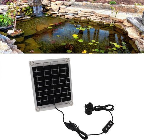 مجموعة الطاقة الشمسية، DC12V 800L / HSolar غاطسة مع لوحة شمسية 20 وات للنافورة الشمسية وبركة السمك وحوض السمك، حجم مياه قابل للتعديل، ضوضاء منخفضة in Kuwait
