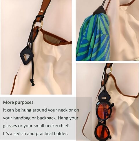 2 حزمة من قلادة حامل النظارات الجلدية، حبل حامل النظارات بدون استخدام اليدين للنظارات الشمسية ونظارات القراءة، قلادة أنيقة من جلد البولي يوريثان على شكل ألماس، شماعة نظارات التجنيب in Kuwait