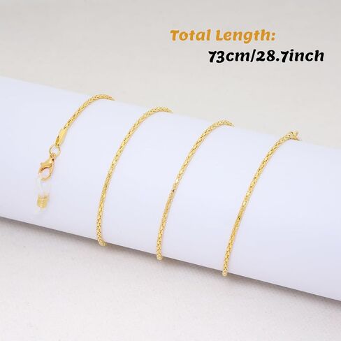10 Pieces Gold Eyeglasses Chain Beaded for Women Men Sunglasses Strap Holder Chains Around Neck Accessory Chain in Saudi Arabia