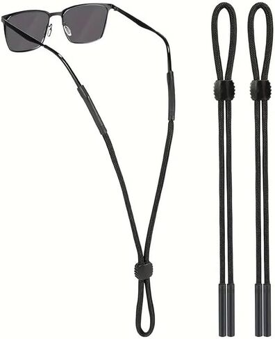2pcs Sports Eyeglasses Strap Holder Anit Slip Glasses Cord Retainer, Adjustable Outdoor Sports Sunglasses Chain Women Men in Saudi Arabia