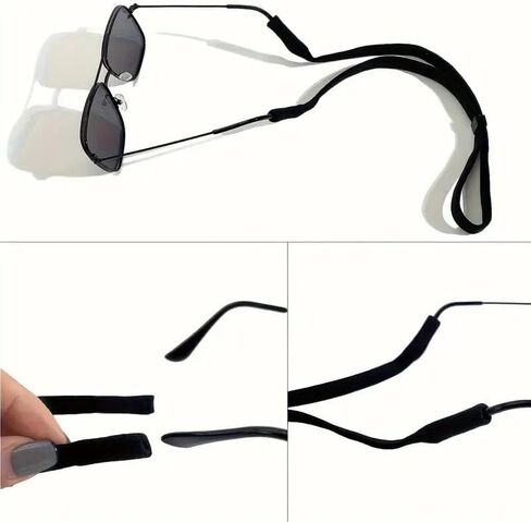 2pcs Sports Eyeglasses Strap Holder Anit Slip Glasses Cord Retainer, Adjustable Outdoor Sports Sunglasses Chain Women Men in Saudi Arabia