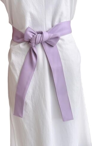 Women Leather Sash for Dress Coat Wrap PU Waist Fashion Belt Tie Size 69X1.57inch in Saudi Arabia