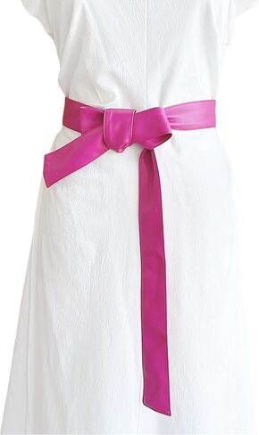 Women Leather Sash for Dress Coat Wrap PU Waist Fashion Belt Tie Size 69X1.57inch in Saudi Arabia