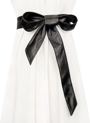Women Leather Sash for Dress Coat Wrap PU Waist Fashion Belt Tie Size 69X1.57inch in Saudi Arabia