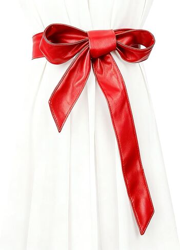 Women Leather Sash for Dress Coat Wrap PU Waist Fashion Belt Tie Size 69X1.57inch in Saudi Arabia
