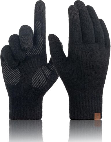 TRENDOUX Merino Wool Winter Gloves: Touch Screen Knitted Gloves Warm Thin Non-slip Glove for Men Women Driving Running Gift in Saudi Arabia