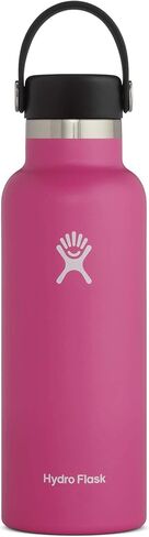 زجاجة مياه معزولة من الستانلس ستيل من هايدرو فلاسك - فوهة قياسية، 21 اونصة، وودستوف in Kuwait