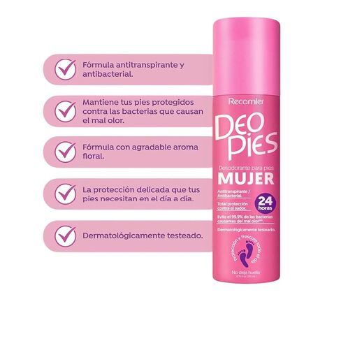 Deo Pies Foot Deodorant Spray for Women – Odor Control, Fresh Feel – No Stains – 8.79 fl oz (260ml) in Saudi Arabia