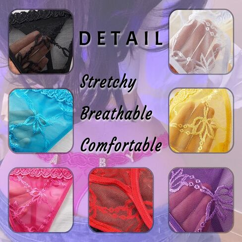 Custom Thongs For Women - 2 Pack Personalized Thongs Set With Name Rhinestone Lingerie With Panties & Bra in Saudi Arabia