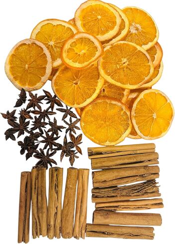 Kejora Dried Orange Slices, Star Anise & Cinnamon Sticks – Holiday Potpourri & Christmas Decoration Made in The USA in Saudi Arabia