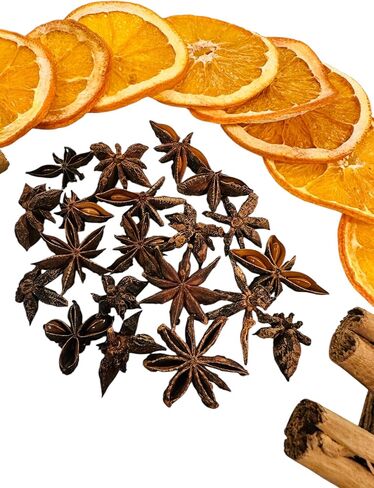 Kejora Dried Orange Slices, Star Anise & Cinnamon Sticks – Holiday Potpourri & Christmas Decoration Made in The USA in Saudi Arabia