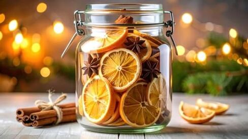 Kejora Dried Orange Slices, Star Anise & Cinnamon Sticks – Holiday Potpourri & Christmas Decoration Made in The USA in Saudi Arabia