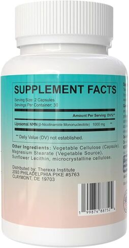 مكمل NMN 1000 مجم نقي - ليبوسومال NMN لمكمل NAD+، تم اختباره في الولايات المتحدة الأمريكية، 60 كبسولة in Kuwait