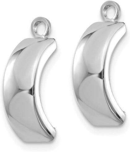 Jewels By Lux 14k White Gold Polished Earring Jackets in Saudi Arabia