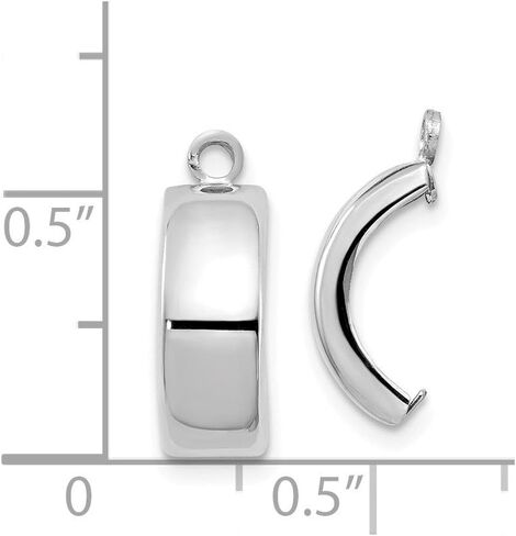 Jewels By Lux 14k White Gold Polished Earring Jackets in Saudi Arabia
