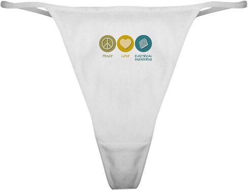 CafePress Peace Love Electrical Engineering Classic Thong Underwear, Womens Panties in Saudi Arabia