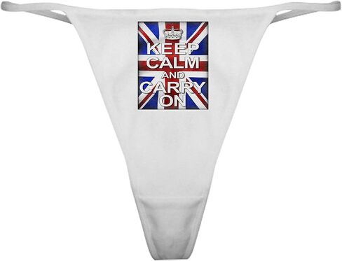 CafePress حافظ على الهدوء واحمل ملابس داخلية كلاسيكية من Union Jack، سراويل داخلية نسائية in Saudi Arabia