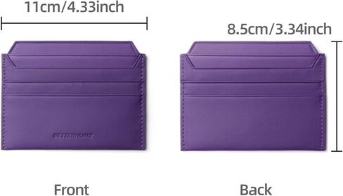 BETTERHUMZ Credit Card Case Nappa Leather Material for Men and Women Card Holder Slim Wallet 8 Slots and 1 Pocket (Purple) in Saudi Arabia