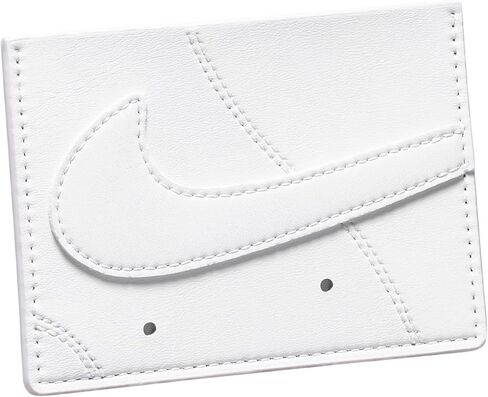 Nike Air Force 1 Slim Card Wallet – Sneaker-Inspired Compact Design with Logo Detail for Cards, Cash, and Everyday Use (White, One Size) in Kuwait
