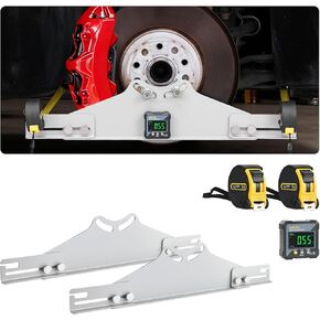 أداة محاذاة عجلة VEVOR، قطعتان من ألواح محاذاة أصابع القدم، لوحة أدوات محاذاة العجلات من الفولاذ المقاوم للصدأ، قياس دقيق لزاوية إصبع القدم، تتضمن شريطين قياس ومخطط تحويل in Kuwait