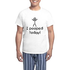 CafePress I Pooped Today Silly Men's Light Pajamas Men's Novelty Light Pajama Set, Comfortable PJ Sleepwear in Kuwait