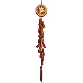 مفرقعات نارية للسنة الصينية الجديدة من Feng Shui - 18 قطعة، حمراء، قماش من البلاستيك والساتان، تقليدية، زخارف معلقة in Kuwait