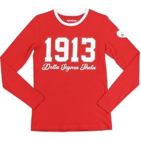 تي شيرت Big Boy Delta Sigma/Σ Theta Divine 9 S4 بأكمام طويلة [أحمر] - ID#43459-143-208-0-0 in Kuwait