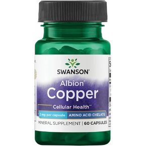 Swanson Albion Chelated Copper 2 Milligrams 60 Capsules in Kuwait
