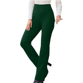 Women's Straight Wide Leg Dress Pants Stretchy Work Pants Business Casual Slacks Side Zipper Flared Trousers in Kuwait