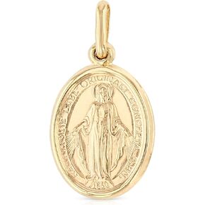 Ioka - 14K Yellow Gold or White Gold Religious Virgin Mary Miraculous Medal in Saudi Arabia