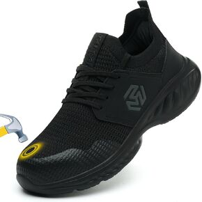 Steel Toe Shoes for Men Indestructible Slip On Safety Shoes Lightweight Non Slip Steel Toe Sneakers Comfortable Construction Industrial Work Shoe Loafers in Saudi Arabia