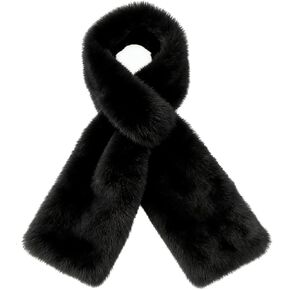 وشاح من الفرو الصناعي مع جيب بسحاب مخفي للنساء، وياقة ياقة للهاتف الخلوي والأشياء الثمينة in Kuwait