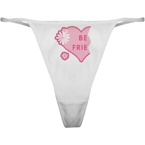 CafePress Pink Best Friends Heart Left Classic Thong Underwear, Womens Panties in Saudi Arabia