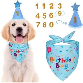 Dog Birthday Party Supplies,Dog Birthday Bandana Set, Numbers,Flag,Balloon in Kuwait