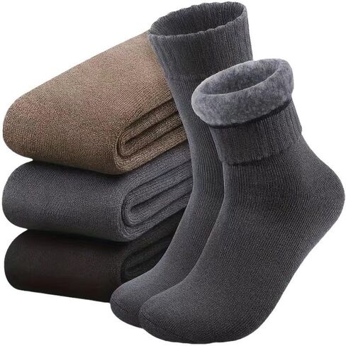 3 Pairs Warm Thermal Socks for Women & Men Winter Ski Thick Boot Insulated Socks for Cold Weather Gift for Husbands, Fathers or Boyfriends in Saudi Arabia