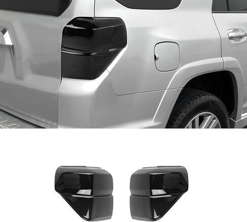 Smoked Tail Light Covers, Rear Taillight Lamp Guards Trim Compatible with Toyota 4Runner 2014-2023 Exterior Accessories, ABS Smoke Black in Saudi Arabia