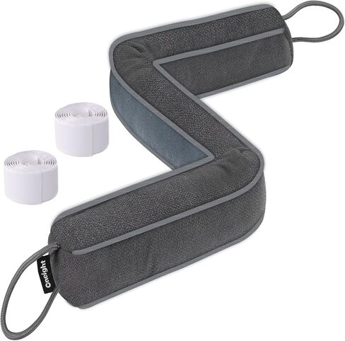 Door Draft Stopper for Bottom of Door and Window, Heavy Duty Guard Gap Snake Stripping, Cold Air Blocker, Warm Air Sealer, Door Noise Blocker with Hanging Loop, 36 inch, Grey in Saudi Arabia
