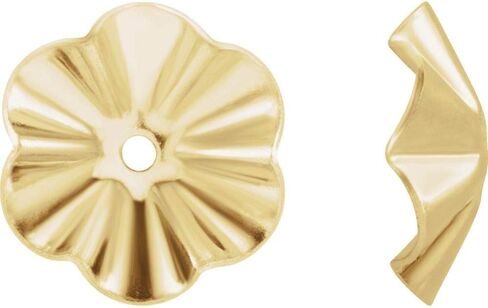 14kt الذهب الأصفر 6.8mm OD سترات القرط الحوذان in Kuwait