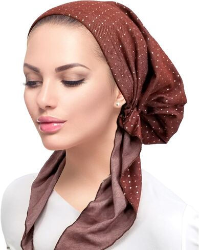 وشاح رأس مربوط مسبقًا للنساء، خفيف الوزن، أوشحة رأس تيشيل مربوطة مسبقًا، غطاء رأس للنساء، أغطية رأس يهودية in Kuwait
