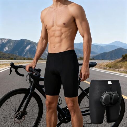1 PCS Bike Underwear Men,Padded Cycling Underwear with Anti-Slip Leg, Mountain Bike Shorts for Bicycle and Motorcycle Riding in Saudi Arabia