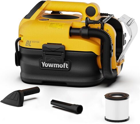 3 in 1 Shop Vac Cordless and Corded, Versatile Power Source with Tire Inflator and Blower Function, 2.5 Gallon Portable Shop Vacuum Wet and Dry for Dewalt 20V Battery, Small Shop Vac (with Battery) in Saudi Arabia