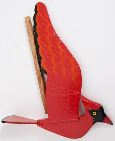 الطيور المتنقلة من WitnyStore - فن حيوانات قابل للتجميع - طيور خشبية مصنوعة يدويًا ومرسومة أثناء الطيران ديكور معلق مثالي للهدايا والتذكارات - كاردينال شمالي أحمر - 14 × 9 × 4 بوصات in Kuwait