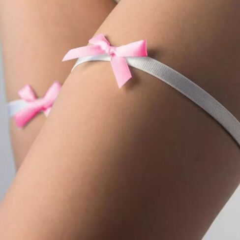 10pcs Black Baroque Elastic Garter Belts with Bow, Adjustable Polyester Spandex Leg Harness, Punk Style Thigh Bands for Parties, Weddings & Casual in Saudi Arabia