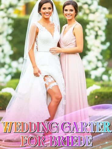 Urieo Bridal Garter Set, Wedding Lace Floral Leg Garter for Women in Kuwait