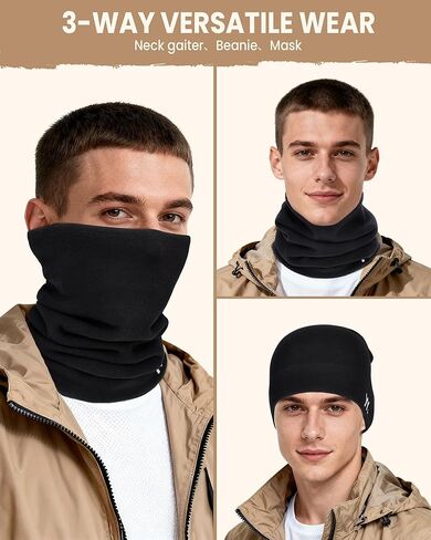 Winter Neck Gaiter Warmer, Soft Modal-Wool Fleece Face Cover, Windproof Face Mask for Men Women in Saudi Arabia