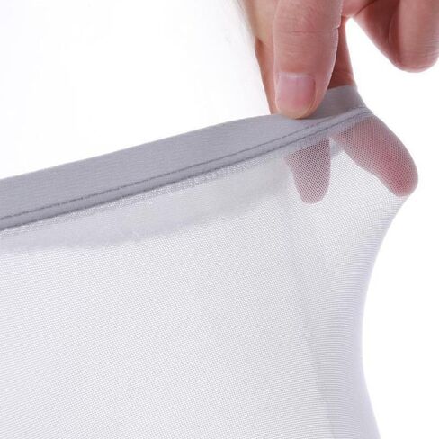 See Through Underpants Bulge Ice Silk Comfortable Lingerie Intimates Transparent Boxers Low-Waist Men's(L,Black) in Saudi Arabia