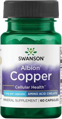 Swanson Albion Chelated Copper 2 Milligrams 60 Capsules in Kuwait