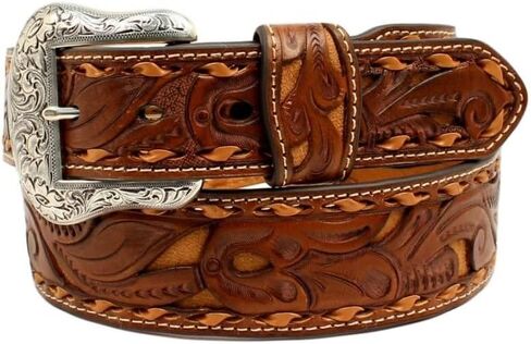 Nocona Belt Co. Men's Pierced Leather Laced Edge Western - N2414708 in Saudi Arabia